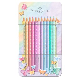 Astuccio matite colorate Sparkle Pastel colori assortiti Faber Castell conf. 12 pezzi