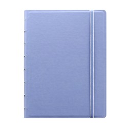 Notebook con elastico copertina similpelle A5 56 pagine a righe blu pastello Filofax