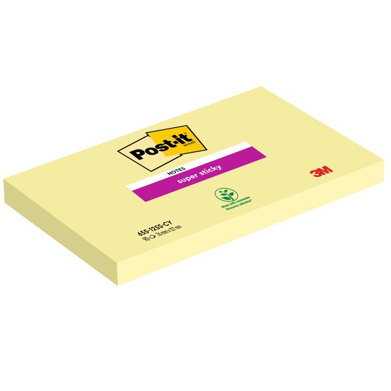 Blocco foglietti Super Sticky 65512SSCY 76 x 127 mm giallo Canary™ 90 fogli Post it®