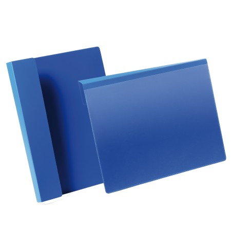 Buste identificative con aletta pieghevole A4 orizzontale blu Durable conf. 50 pezzi