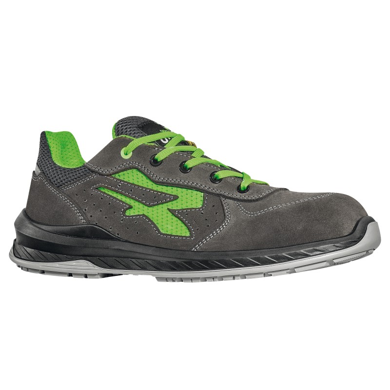 Calzatura di sicurezza Denver S1P numero 37 pelle scamosciata/mesh nero/verde UPower