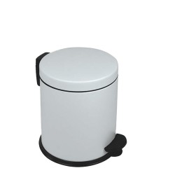 Pattumiera a pedale New Bin Basic 5 L metallo verniciato bianco Medial International