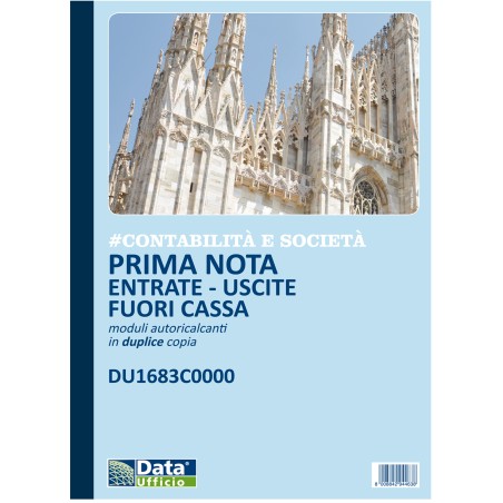 Blocco entrate/uscite extra cassa 50/2 copie autoricalcante DU1683C0000 Data Ufficio