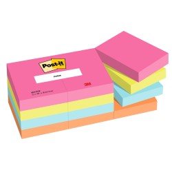 Blocco Post it® 653POP 38 x 51 mm 100 fogli colori Popmistic Postit® conf. 12 pezzi