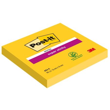 Blocco foglietti Post it® Super Sticky 654S 76 x 76 mm giallo oro 90 fogli Post it®