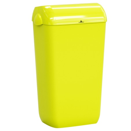 Cestino gettacarte Skin con coperchio 545 x 225 x 335 mm 23 L giallo fluo Mar Plast