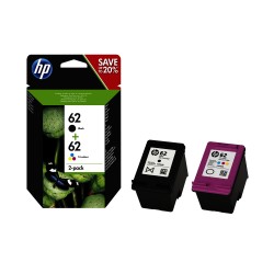 Hp Confezione 2 cartucce ink originale 62 C/M/Y/K N9J71AE C/M/Y 165 pag / K 200 pag