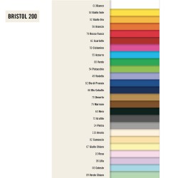 Cartoncino Bristol Color 70x100cm 200gr rosso scarlatto 61 Favini blister 10 fogli