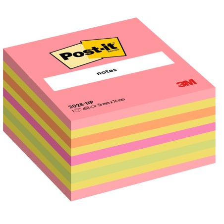 Blocco foglietti Cubo 2028NP 76 x 76 mm 72 gr colori assortiti 450 fogli Post it®