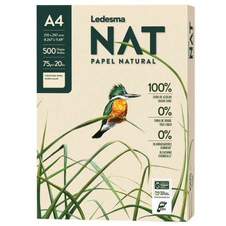 Carta da fotocopie ecologica Ledesma NAT A4 75 gr colore naturale conf. 500 fogli