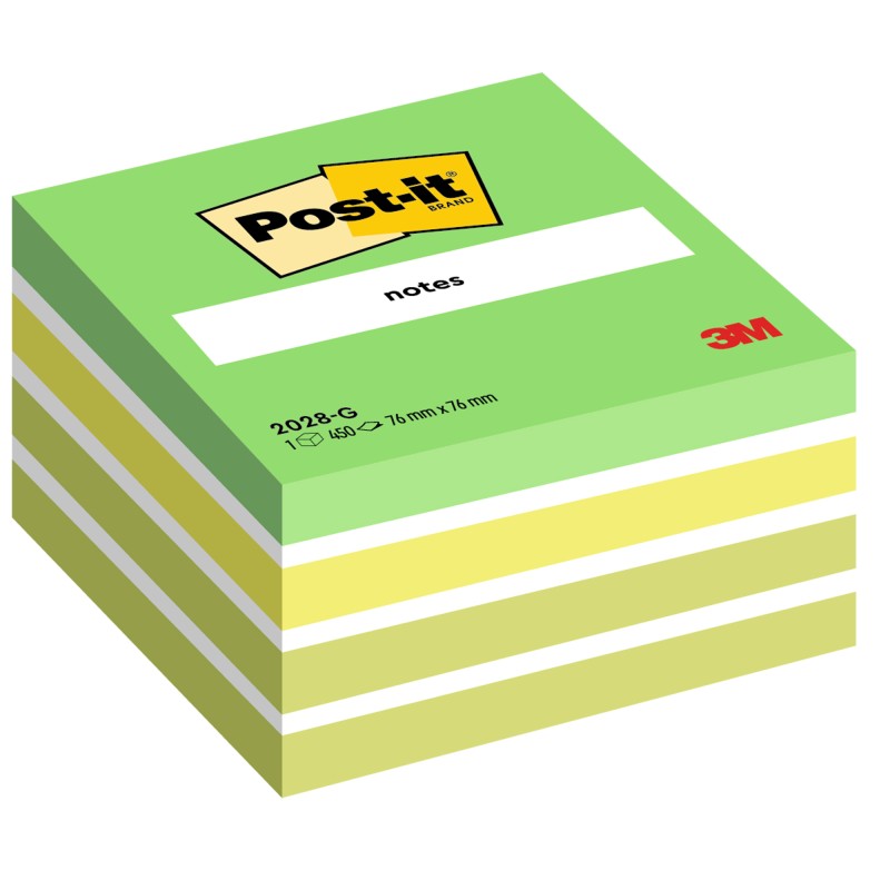 Blocco foglietti Cubo 2028G 76 x 76 mm 72 gr colori assortiti 450 fogli Post it®