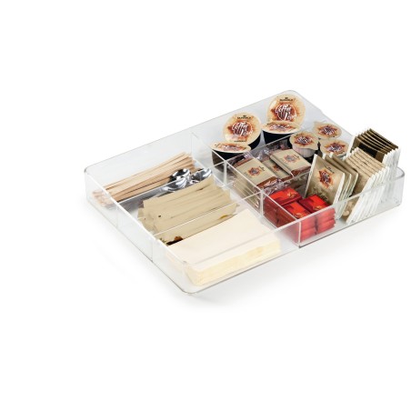 Organizer da cassetto Coffee Point 4,8x24,2x32,9 cm acrilico trasparente Durable