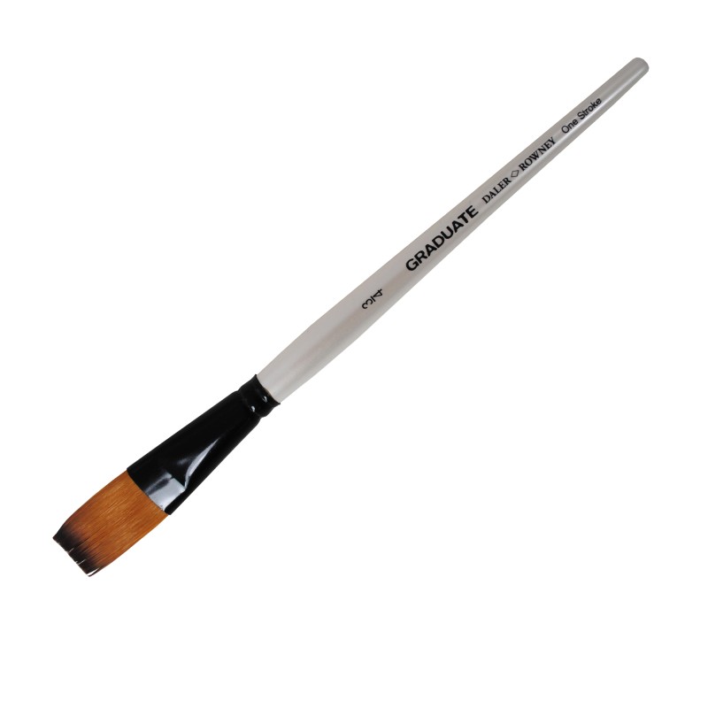 Pennello sintetico Graduate piatto extra lungo manico corto n. 3/4 Daler Rowney