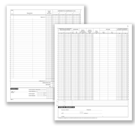 Registro Corrispettivi 16 pagine numerate 31 x 24