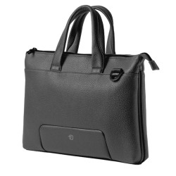 Borsa espandibile Gate Trended con manici 41 x 30 x 7 cm ecopelle nero InTempo