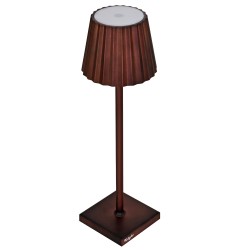 Lampada da tavolo a led 10 x 10 x 38 cm alluminio/pmma ruggine King Collection