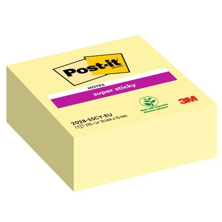 Blocco foglietti Cubo 2028SSCYEU 76 x 76 mm giallo Canary™ 270 fogli Post it®