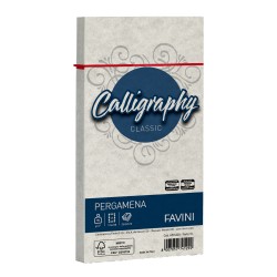 Busta Calligraphy Pergamena 110 x 220 mm 90 gr perla 10 Favini conf. 25 pezzi