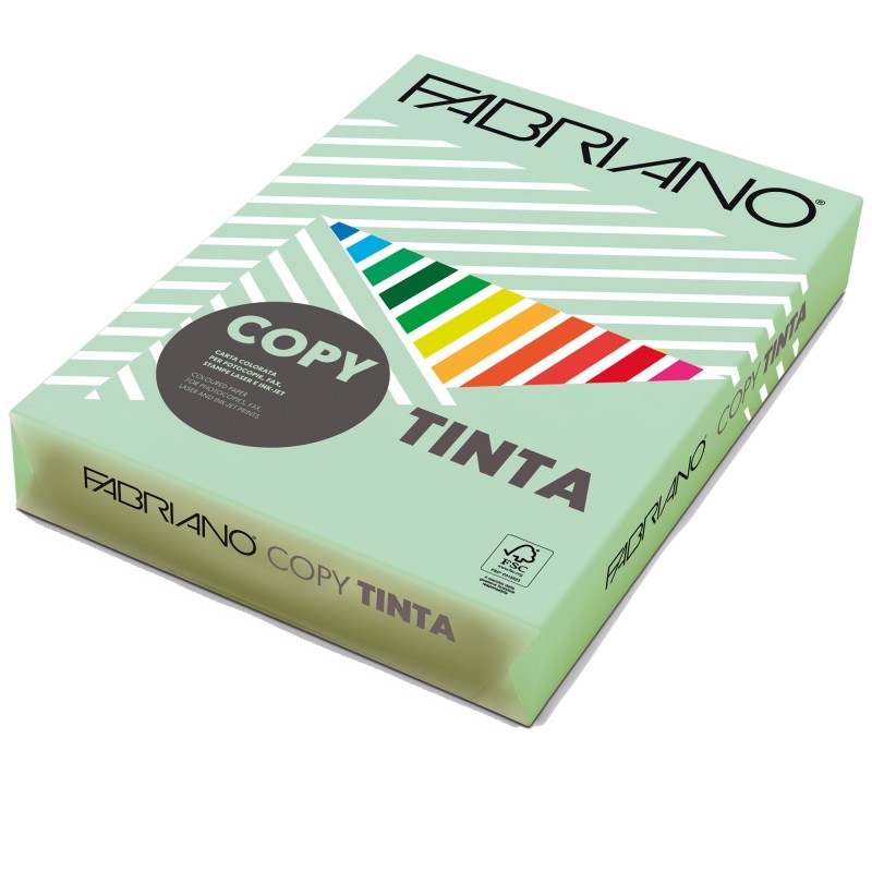 Carta Copy Tinta A4 160 gr colori tenui verde chiaro Fabriano conf. 250 fogli