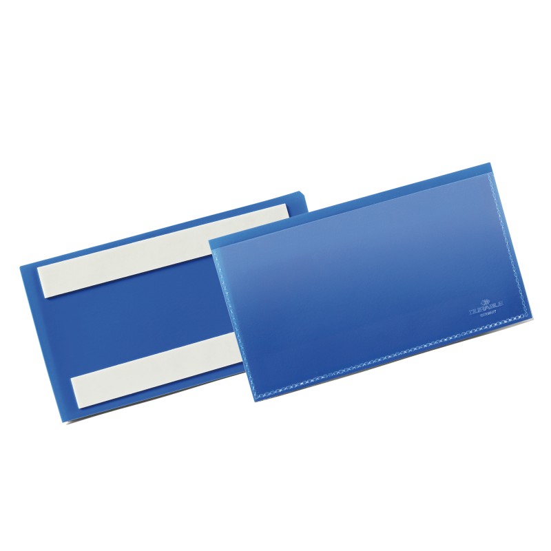 Buste identificative con bande adesive 150 x 67 mm blu Durable conf. 50 pezzi