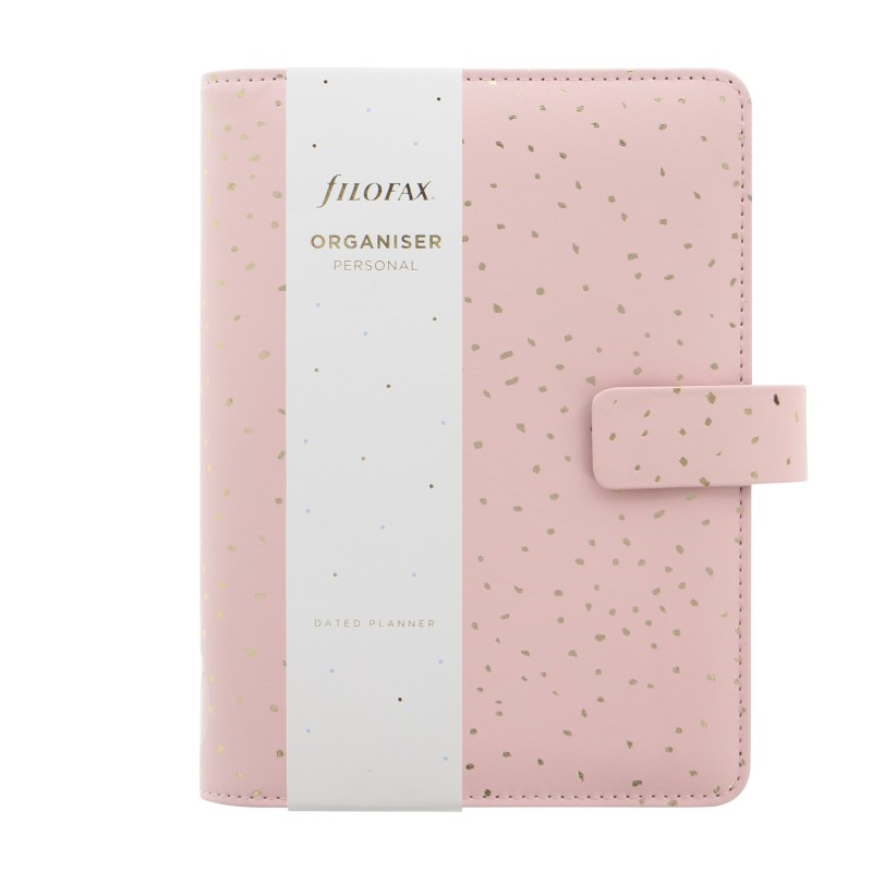 Organiser Confetti f.to Personal 187 x 153 x 40 mm con cinturino rosa Filofax