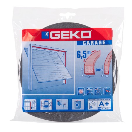 Guarnizione adesiva per isolamento garage 17 mm x 6,5 m resina antracite Geko