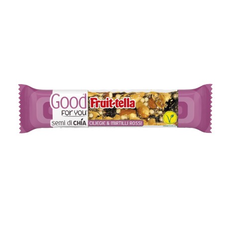 Barretta Good For You di frutta secca ciliegie e frutti rossi 36 gr Fruitella