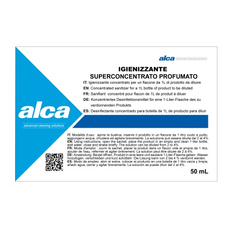 Igienizzante Linea Monodose super concentrato/profumato Alca bustina da 50 ml