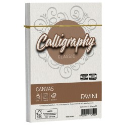 Busta Calligraphy Canvas 120 x 180 mm 100 gr bianco 01 Favini conf. 25 pezzi