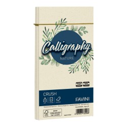 Busta Calligraphy Nature Crush 110 x 220 mm 90 gr alga Favini conf. 25 pezzi