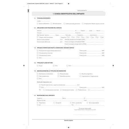 Libretto impianto climatizzazione Emilia Romagna 297 x 210mm 48 fogli Edipro