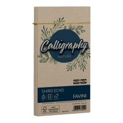 Busta Calligraphy Shiro Eco 110 x 220 mm 120 gr legno Favini conf. 25 pezzi