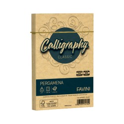 Busta Calligraphy Pergamena 120 x 180 mm 90 gr oro 03 Favini conf. 25 pezzi