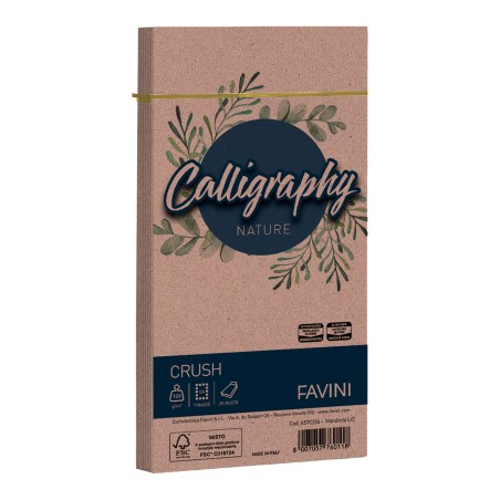 Busta Calligraphy Nature 110 x 220 mm 120 gr mandorla Favini conf. 25 pezzi