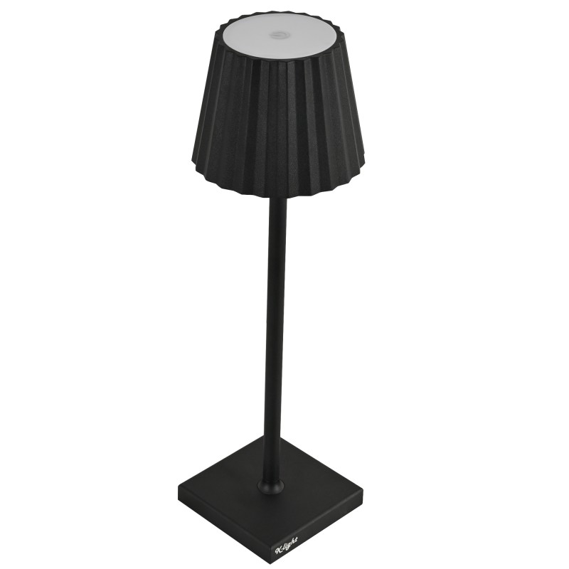 Lampada da tavolo a led 10 x 10 x 38 cm alluminio/pmma nero King Collection