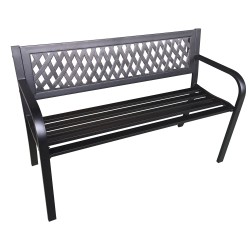 Panca da giardino Boulevard 75 x 50 x 120 cm acciaio/ABS nero Garden Friend