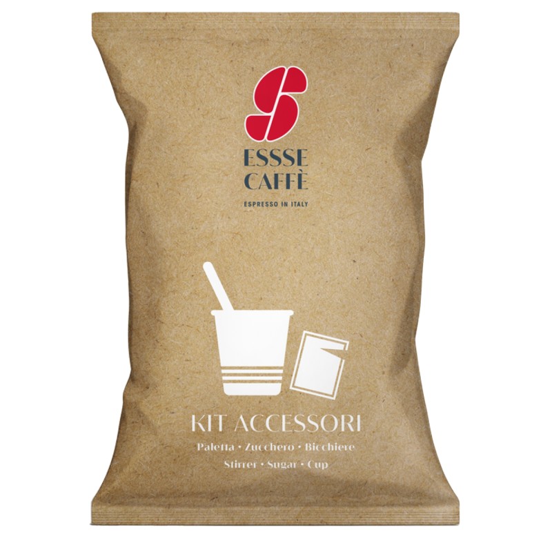 Serving kit 50 bicchierini + 50 bustine zucchero + 50 palettine Essse caffè