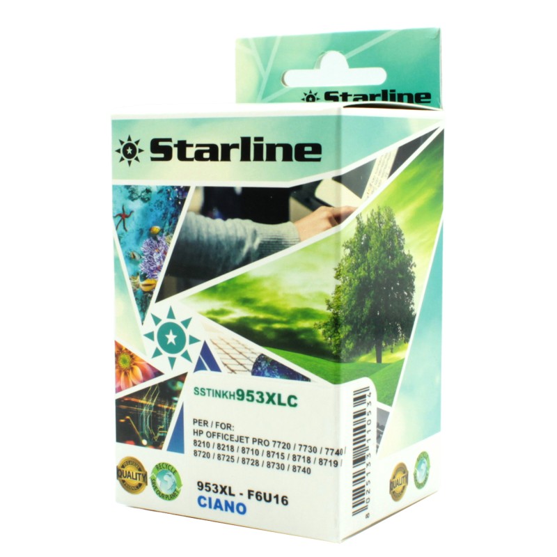 Starline Cartuccia ink Compatibile per HP 953XL Ciano HPF6U16AE 953XL 26ml