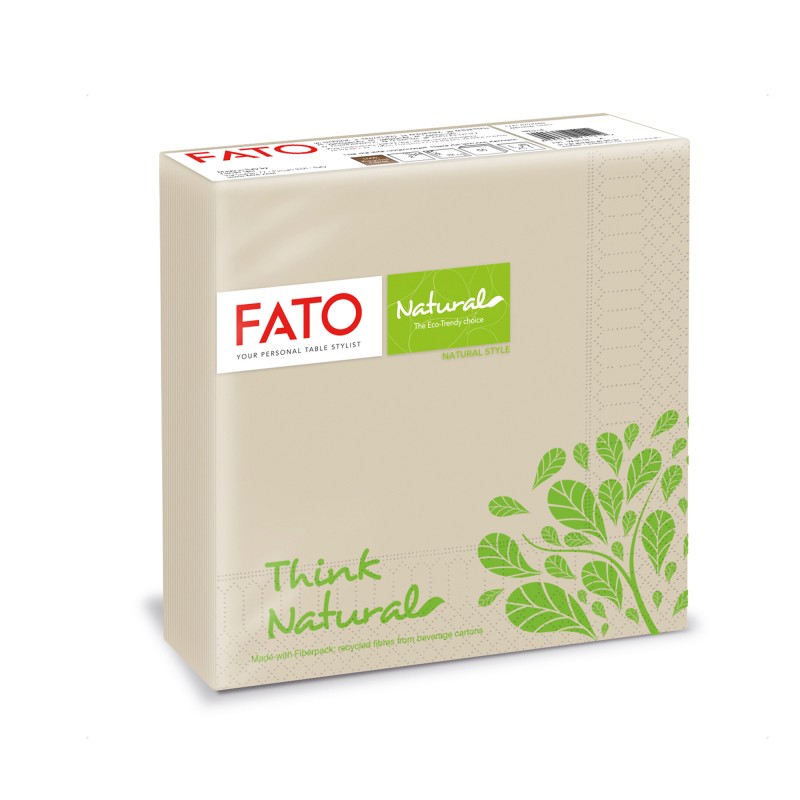 Tovagliolo linea Natural Style carta 2 veli 33 x 33 cm Fato conf. 50 pezzi