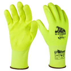 Guanti di protezione ICON con polsino marrone taglia 09 giallo fluo UPower