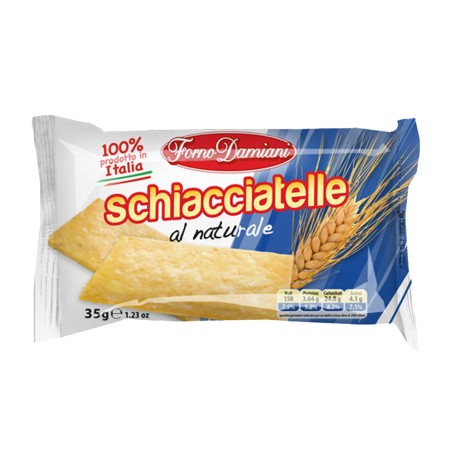 Schiacciatella al naturale monoporzione 35 gr Forno Damiani conf. 50 pezzi