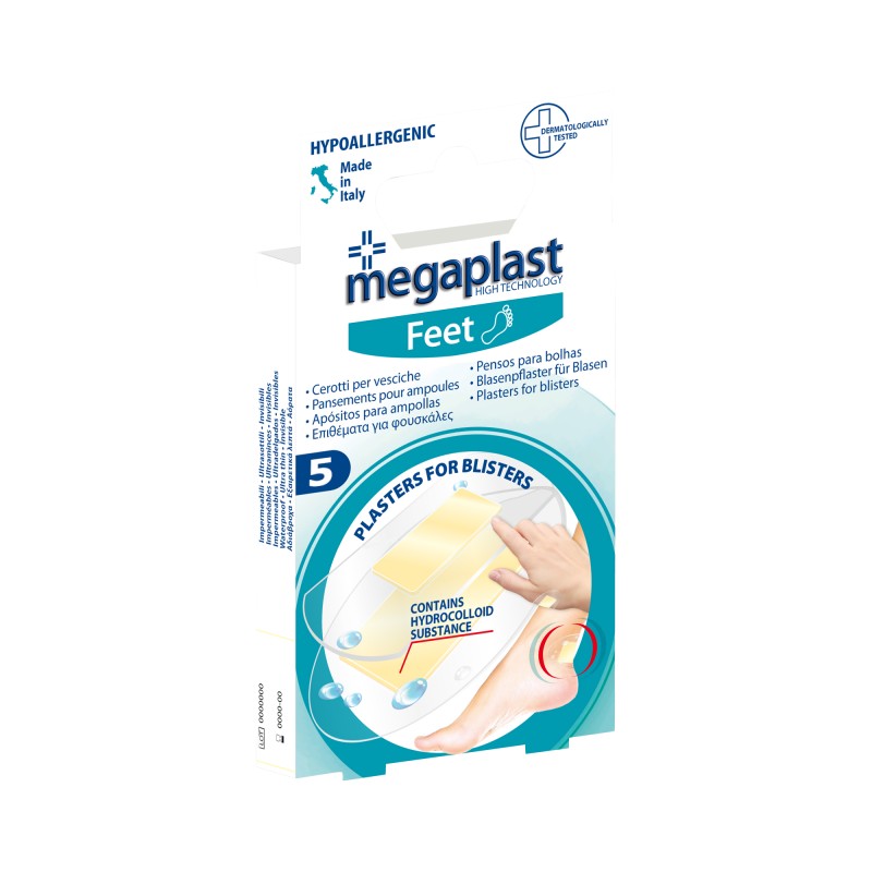 Cerotto idrocolloidale per vesciche PU traspirante Megaplast conf. 5 pezzi