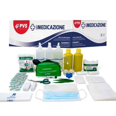 Kit di reintegro pronto soccorso senza sfigmomanometro oltre 3 persone PVS