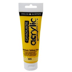 Colore acrilico fine Graduate 120 ml giallo cadmio imitazione Daler Rowney