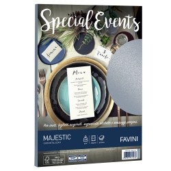 Carta metallizzata Special Events A4 120 gr argento Favini conf. 20 fogli