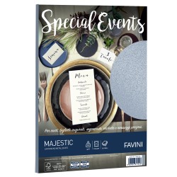 Carta metallizzata Special Events A4 250 gr argento Favini conf. 10 fogli