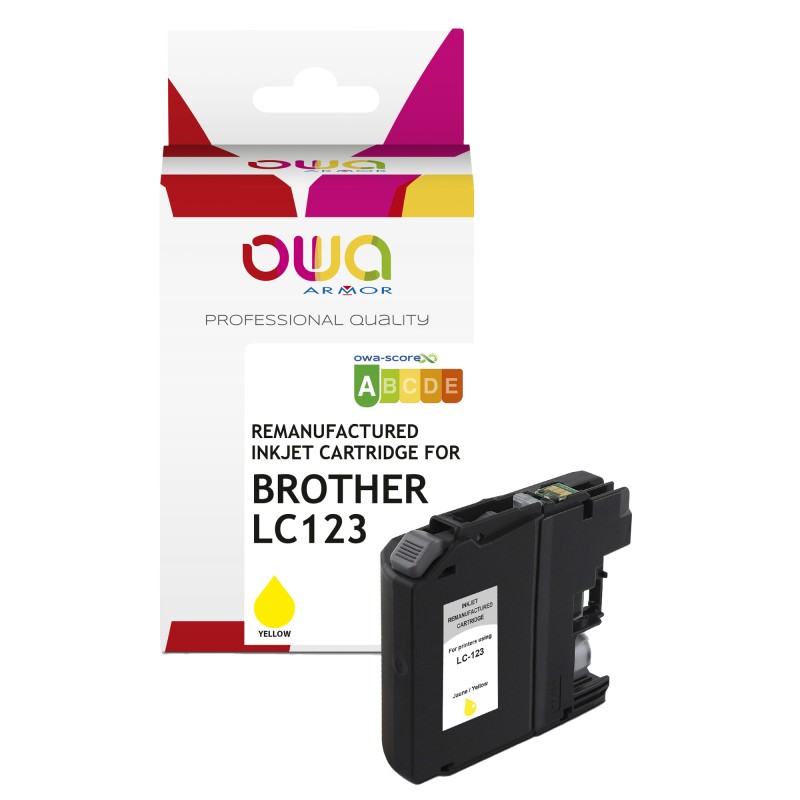 Armor Cartuccia ink Compatibile per Brother LC123 Giallo K20537OW 10