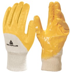 Guanti da lavoro pesante NI015 nitrile leggero taglia 09 giallo Deltaplus