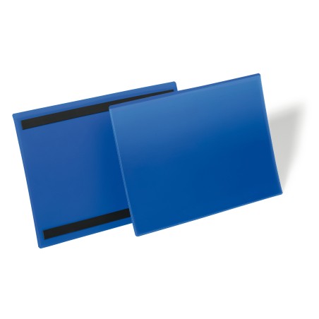 Buste identificative magnetiche A4 orizzontale blu Durable conf. 50 pezzi