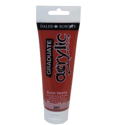 Colore acrilico fine Graduate 120 ml terra di Siena bruciata Daler Rowney